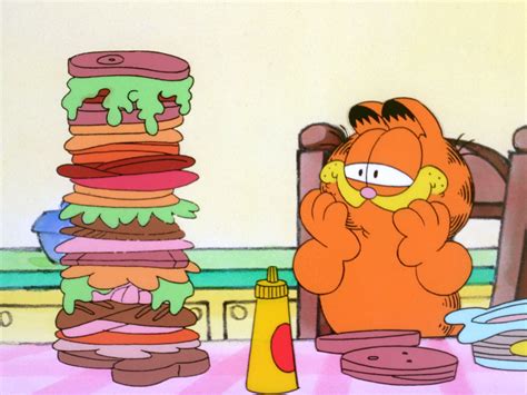 Garfield Eating Food