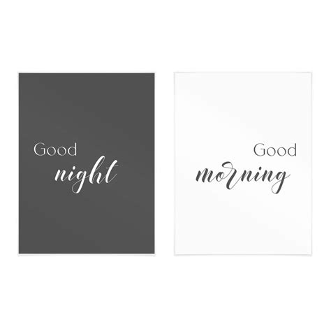 Poster Good morning & Good Night | wall-art.nl