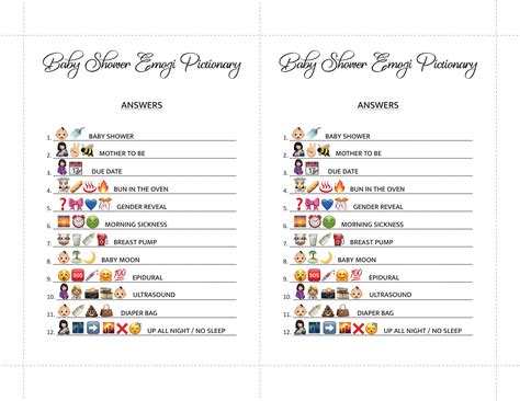Buy Baby Shower Emoji Pictionary GAME baby Shower Emoji Pictionary ...
