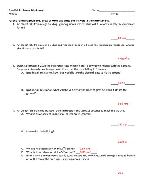 Image result for Free Fall Problems Physics