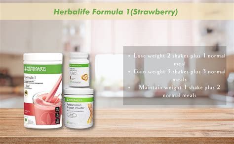 Herbalife Formula 1(Strawberry) with Personalized Protein Powder(200gm ...