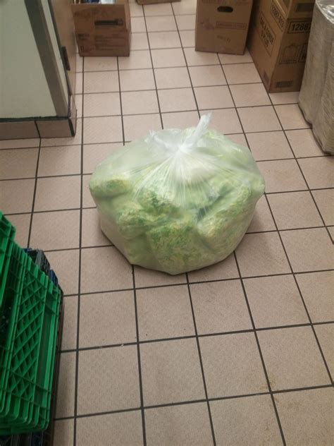 Had to throw out 21 bags of lettuce at work the other day cause it hit ...