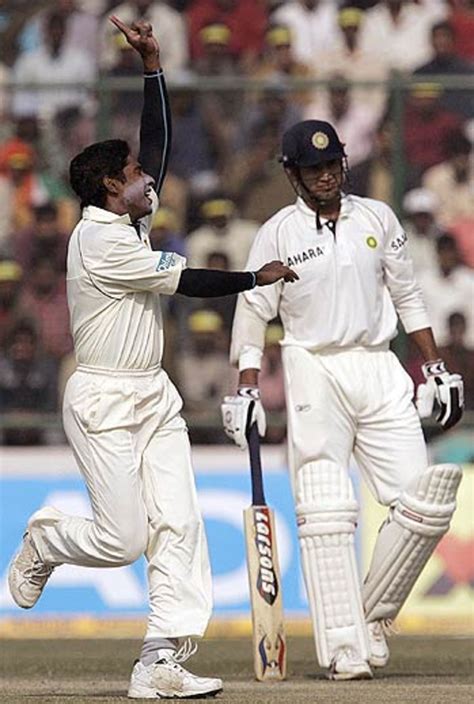 Chaminda Vaas celebrates VVS Laxman's wicket | ESPNcricinfo.com