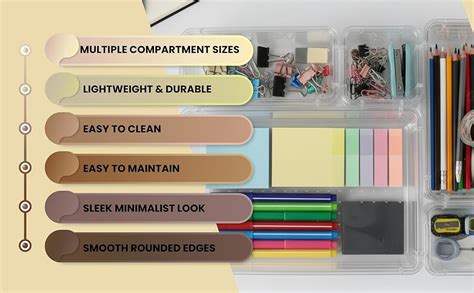 AKSHYNE Premium Acrylic Drawer Organizer Set of 12 | Clear Unbreakable ...