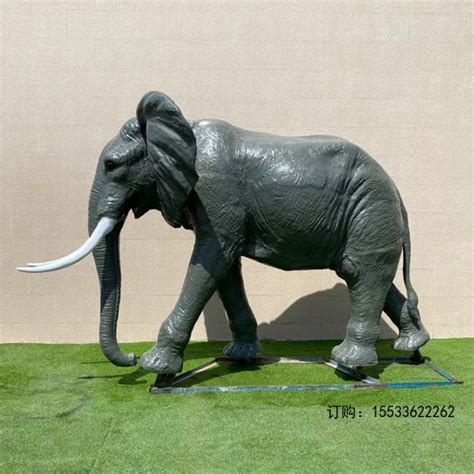 户外大象雕塑模型玻璃钢园林摆件庭院商场仿真动物简约