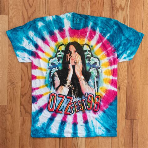 RARE Ozzy Osbourne 1998 Ozzfest Tye Dye T-Shirt Size … - Gem