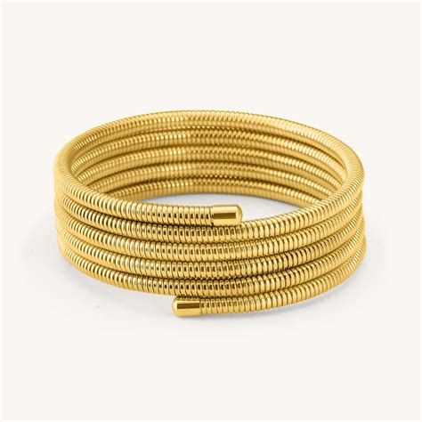 Spiral Gold Statement Bracelet – PALMONAS