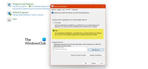 Image result for How to Unblock Java Security Settings Windows 1.0