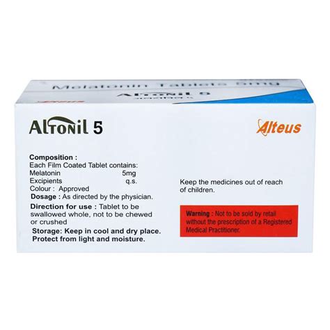 Altonil 5 mg MD Tablet | Uses, Side Effects, Price | Apollo Pharmacy