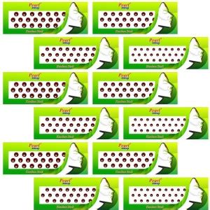 PEARL EYEFLAX Maroon Stone Bindi with Dark Maroon border Combo of 248 ...