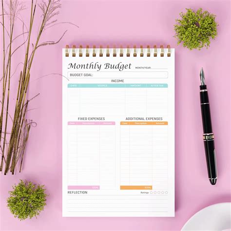Buy Simplified Monthly Budget Planner Notepad - Undated Expense Tracker ...