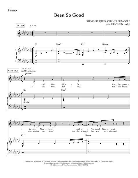 Been So Good (arr. Arranged by Eliseu F. Guedes) by Elevation Worhsip ...