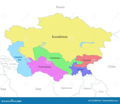 USA Political Map. Color Vector Map With State Borders And Capitals ...