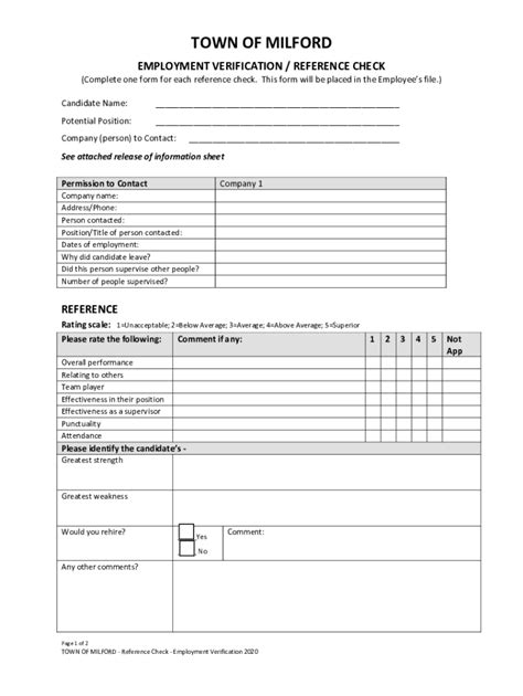 Image result for Pre Employment Reference Check Form