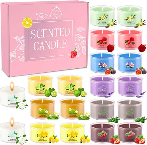 Amazon.com: 20 Pack Scented Candles, 1.6oz Mini Jar Holiday Gift Set ...