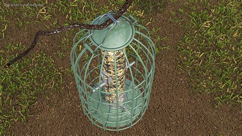 Caged Bird Feeder with Seeds 3D Model $39 - .obj .lxo .ma .max .fbx ...