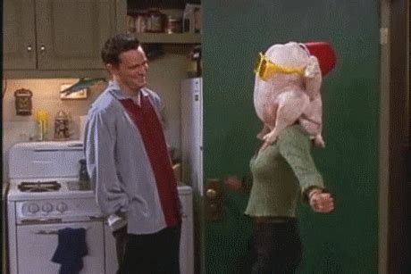 Friends Thanksgiving Turkey Head Thinking GIF | GIFDB.com