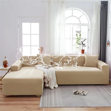 WaterProof Sofa Cover Stretch Slipcovers Soft Durable Burgundy Red ...