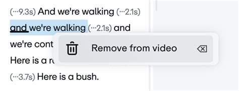 Vimeo text-based video editor allowing users to edit video by deleting text from a transcript.