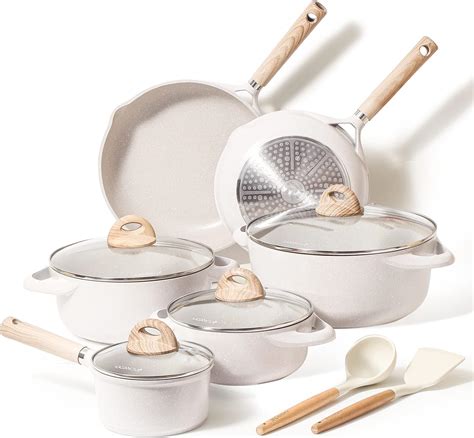 KASANOVA Pots and Pans Set, Non Stick Induction Hob Pan Set, Cookware ...