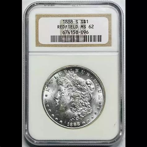 1888-S Morgan Silver Dollar NGC MS-62 Redfield White! - Bob Paul Rare Coins