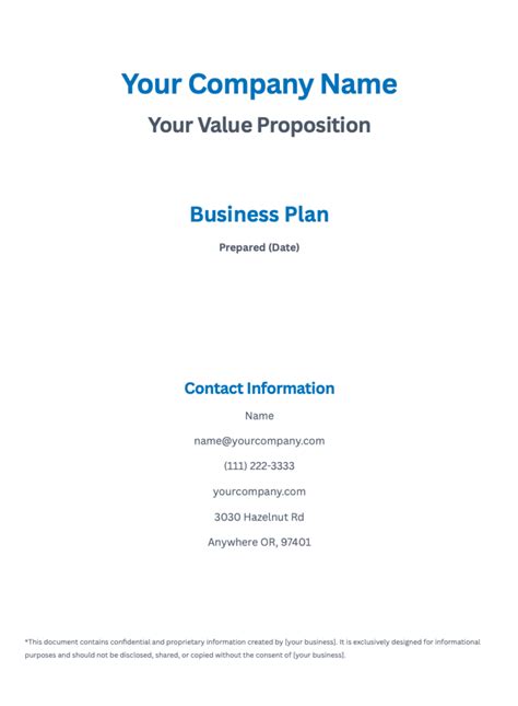 Business Cover Page Example 的图像结果