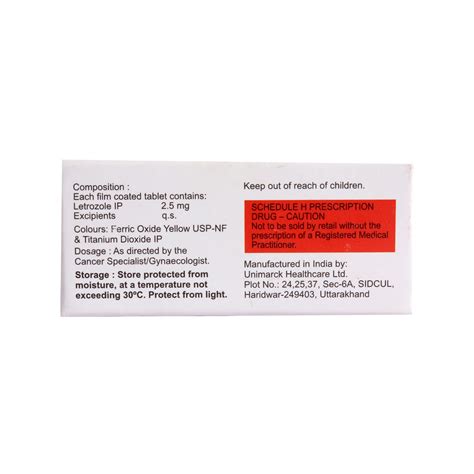 Letrohope-2.5mg Tablet 5's Price, Uses, Side Effects, Composition ...