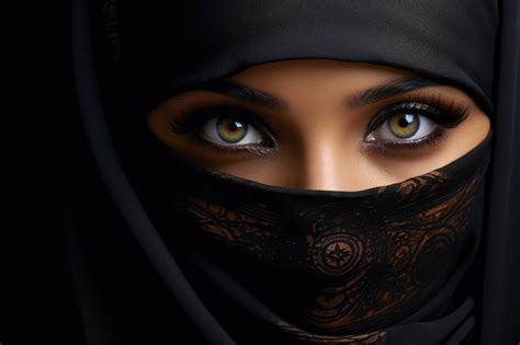 Deep Eyes Look of Beautiful Muslim Arab Woman in Niqab Free Stock Photo ...