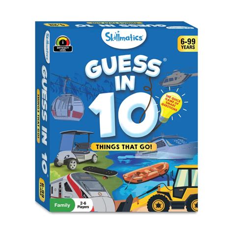 Guess in 10: Things That Go! | Trivia card game (ages 6 ) – Kidsinfy.in
