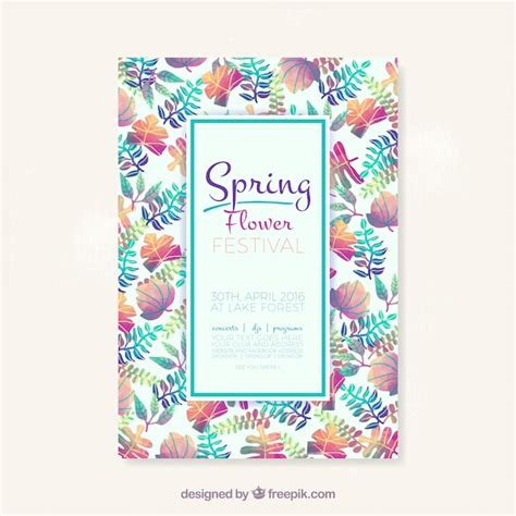 Premium Vector | Spring festival poster design