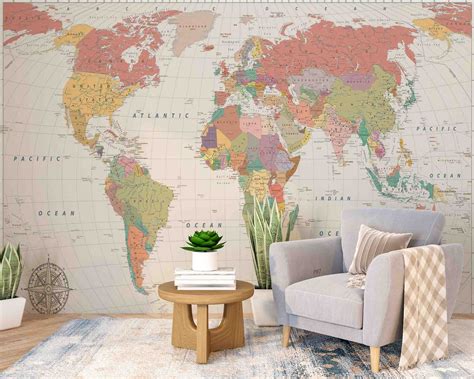 World Map Wall Mural 的图像结果