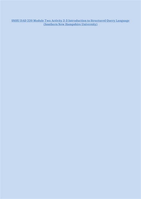 Image result for Dad220 SNHU Module 3 Lab