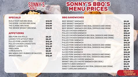 Sonny’s BBQ Menu Prices + $5 Off Coupon (2024)