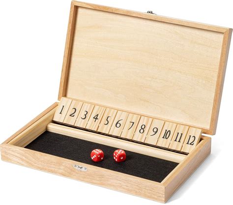 Amazon.com: Crobyi Shut The Box Dice Game with 12 Numbers and Lid ...