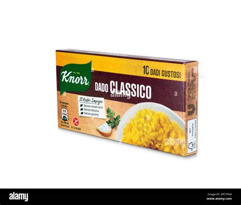 Naples - Italy - February 23, 2023:pack of 10 Knorr brand vegetable ...