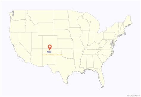 Map of Taos town, New Mexico - Thong Thai Real