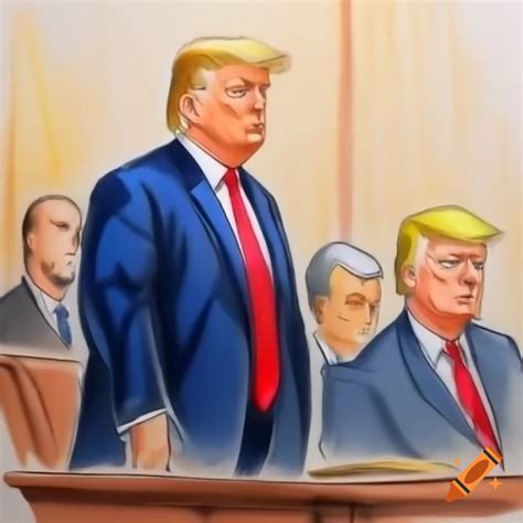 Courtroom-sketch-style drawing of donald trump and morrissey in a jail cell on Craiyon