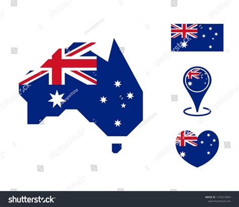 Australian National Symbols Day Australia Icons Stock Vector (Royalty ...