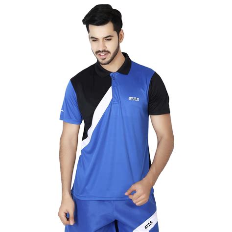 STAG GLOBAL Shell Royal Blue Men's Athletic Fit Polo T-Shirt | Solid S ...