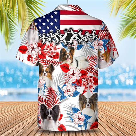Papillon American Flag Hawaiian Shirt – Bugybox