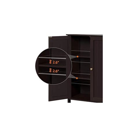 Buy Topeakmart Bathroom Floor Cabinet Double Doors Free-Standing ...