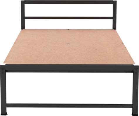 Ziaula Premium Feet metal Bed Iron Bed with Attached MDF Board Metal ...