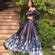 MIDNIGHT BLUE PRINTED TOP SKIRT