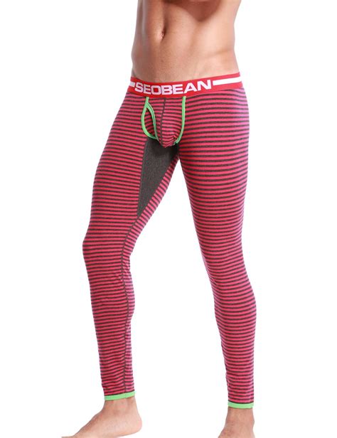 SEOBEAN Mens Sexy Low Rise Long Underwear Stripe Long John 50407 – SEOBEAN®