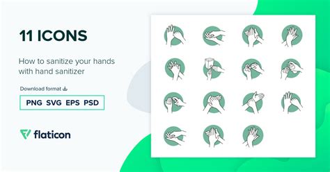 How to sanitize your hands with hand sanitizer Icon Pack | Flat Rounded ...