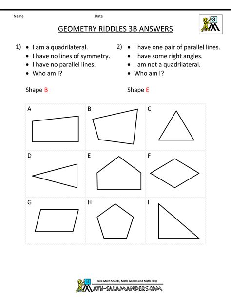 Image result for Geometry Math Worksheets