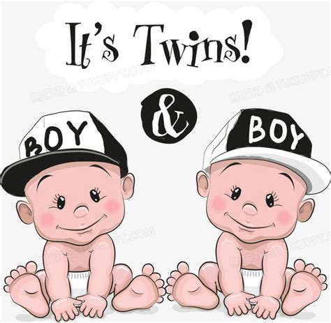 矢量双胞胎宝宝PNG图片素材下载_矢量PNG_熊猫办公