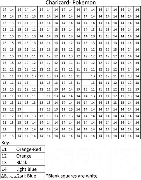 Color By Number Coloring Pages Pokemon