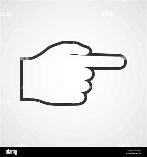 Pointer Finger Icon Clicking Finger Icon. Hand Pointer Vector. Finger