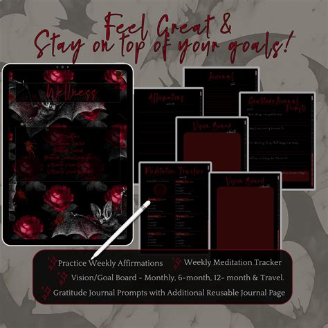 Vampire Gothic Planner Digital Planner Gothic Good Notes Planner Goth ...